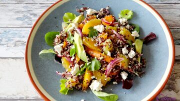 Quinoa salade met gekleurde wortels
