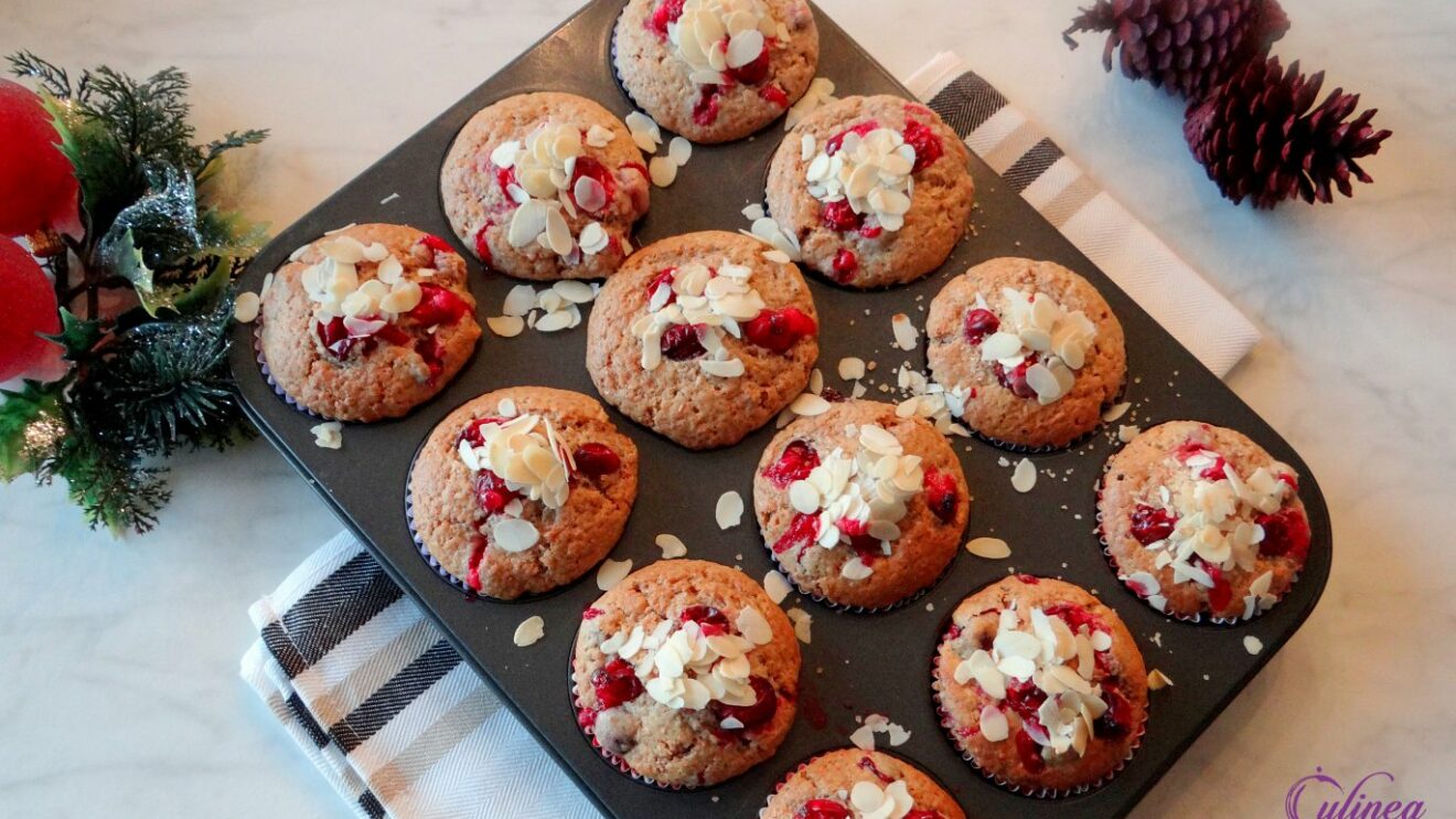 Cranberry speculaasmuffins