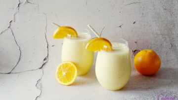 Sinaasappel banaan smoothie