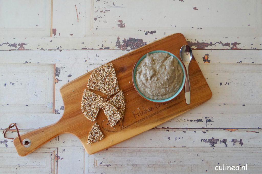 Hummus gemaakt van Puy linzen Culinea.nl;
