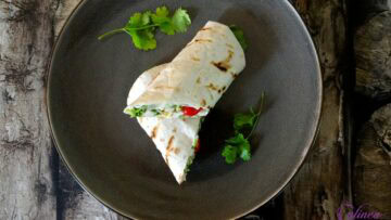 Wraps gevuld met gerookte kipfilet