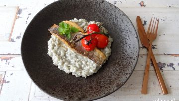 Risotto met zeebaarsfilet