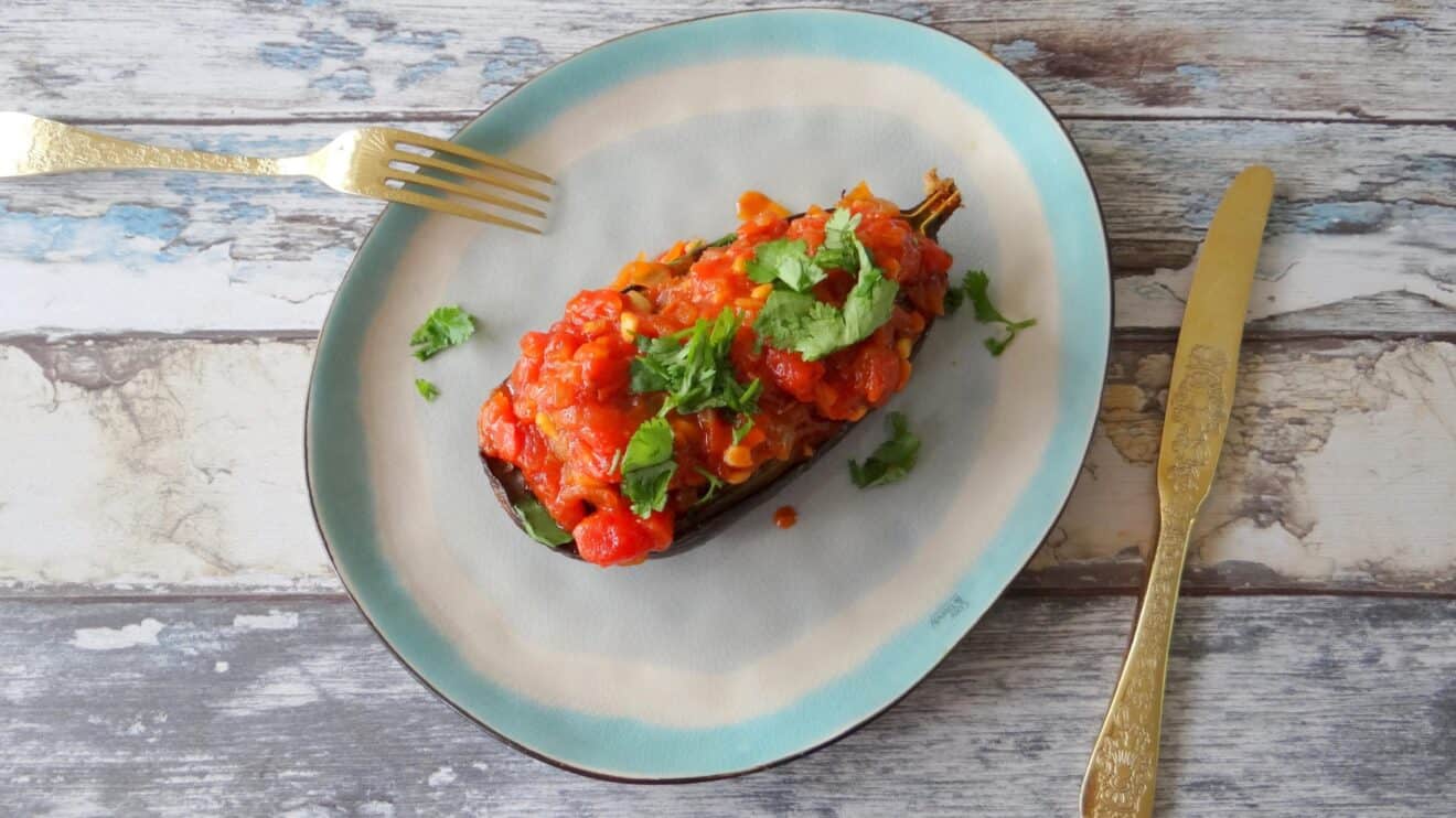 Gevulde aubergines uit het Midden-Oosten