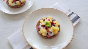 Ontbijttaartje met kokos cream en SunGold kiwi