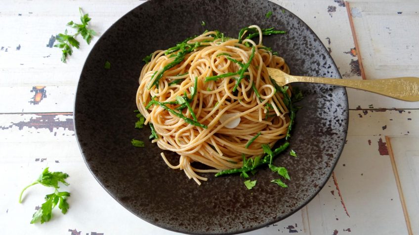 Spaghetti met zeekraal