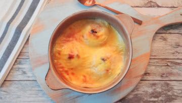 Appel custardpudding uit de oven