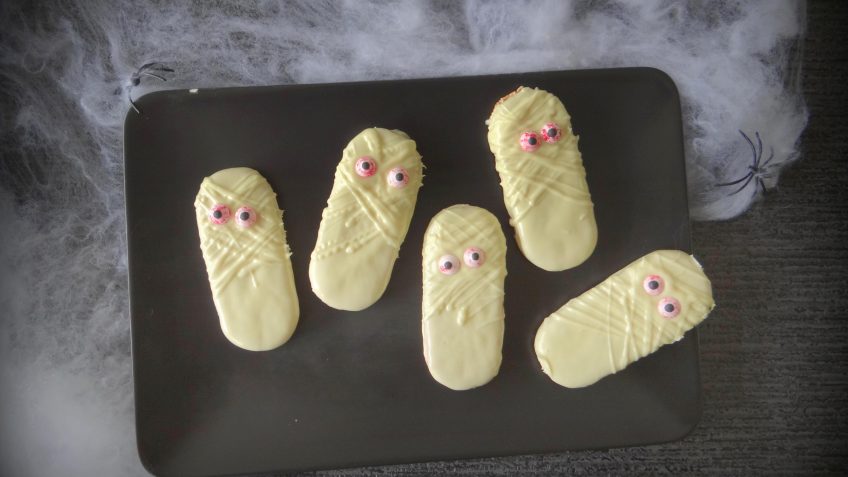 Halloween mummie koekjes