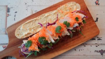 Banh mi van overgebleven kalkoen