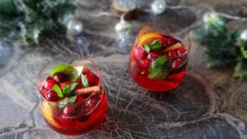 Cranberry mandarijn Kerstcocktail