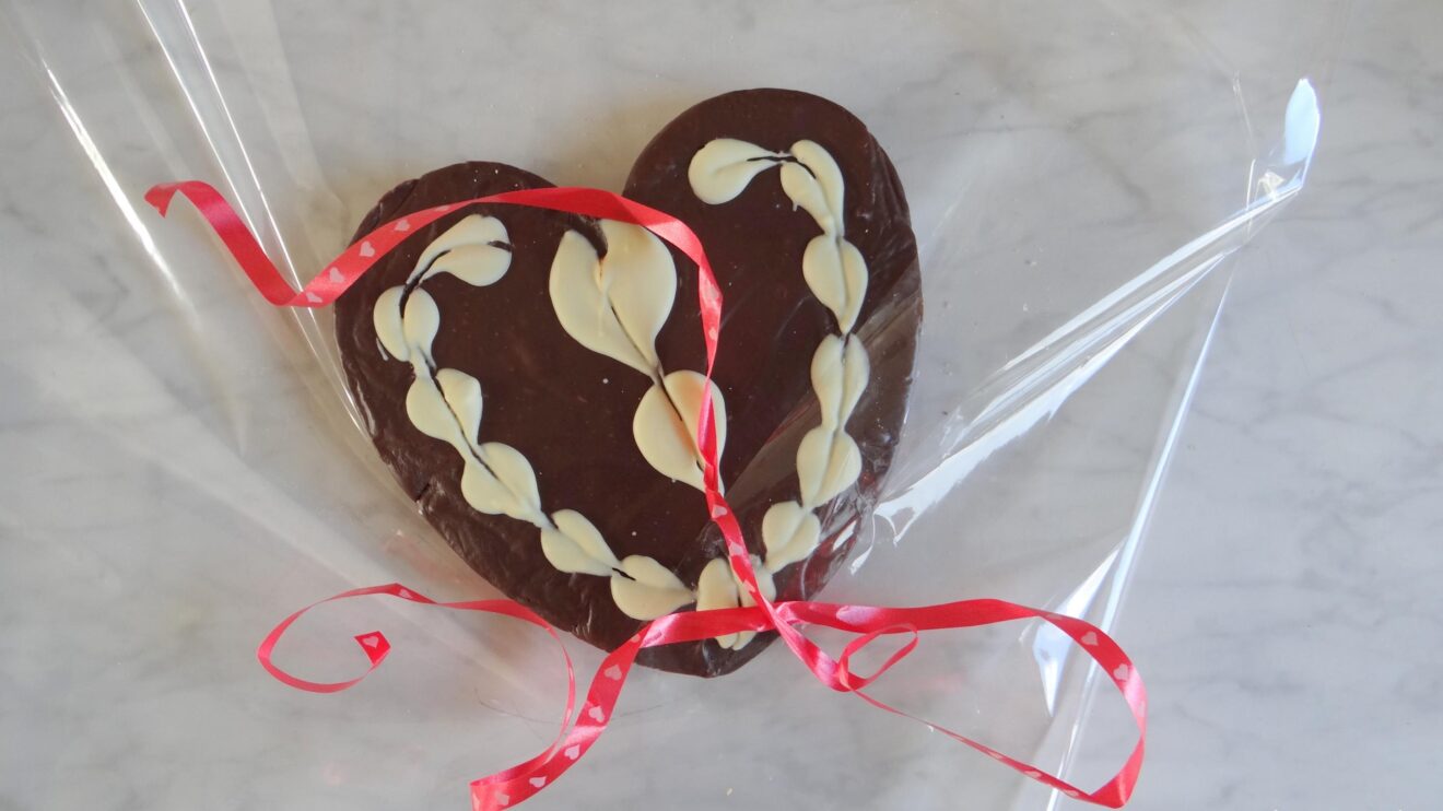 Chocoladehart voor Valentijn