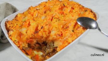 Shepherd’s Pie met zoete aardappelpuree