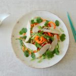 Thaise kipsalade met groentenoedels