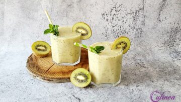 Kiwi meloen smoothie met munt en limoen