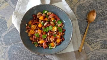 Italiaanse gemengde bonensalade