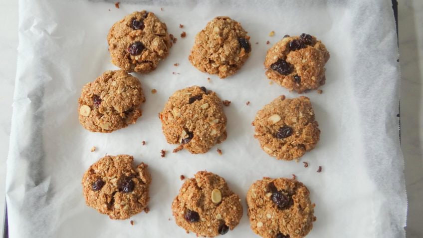 Havermoutkoekjes met cranberries en kaneel