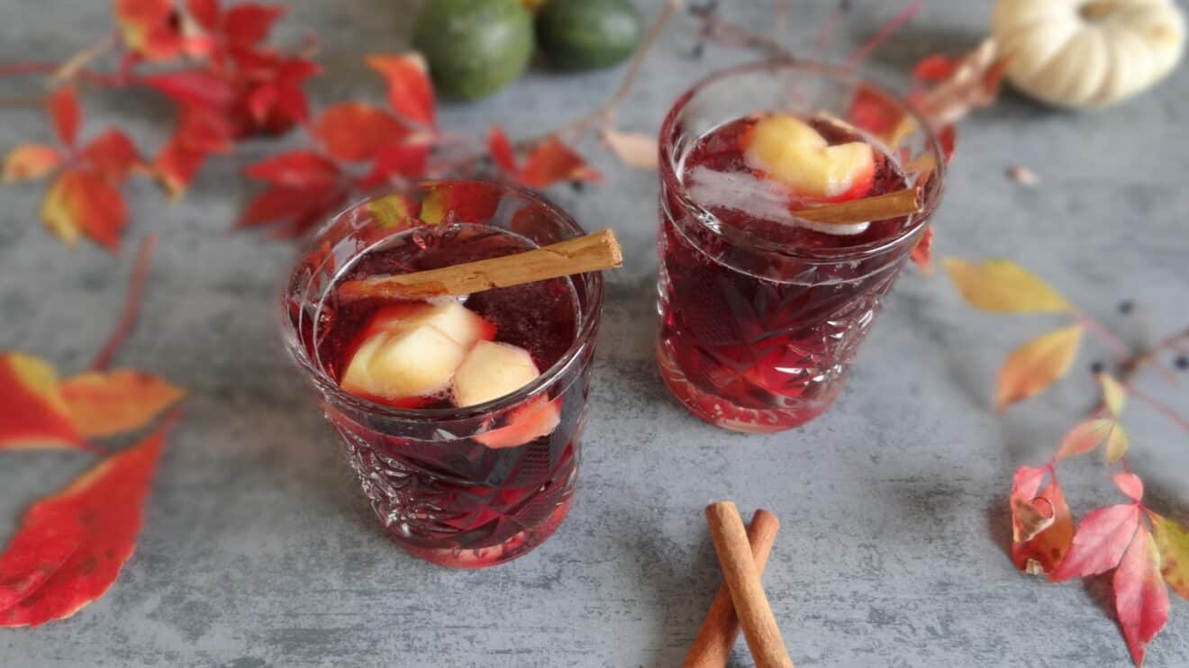 Herfst Sangria met appel en peer