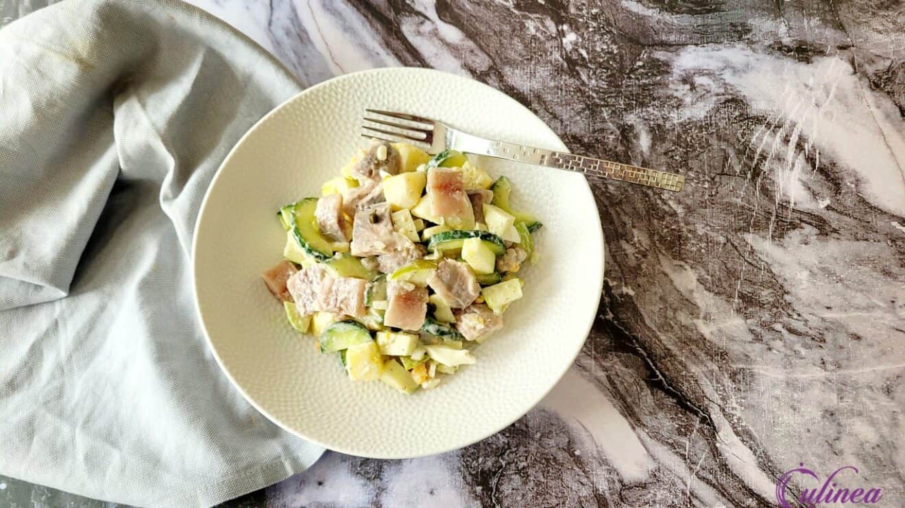 Aardappel haringsalade met mierikswortel