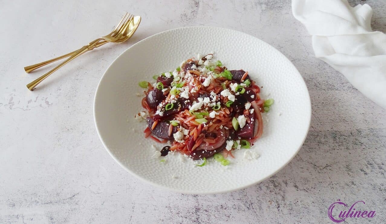 Rode bieten orzotto met balsamico