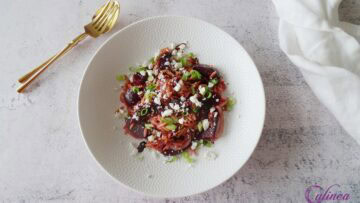 Rode bieten orzotto met balsamico