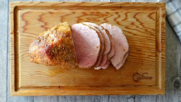 Pastrami gekruide ham uit de oven