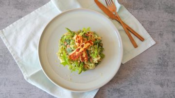 Voorjaarsstamppotje met raapstelen en groene asperges