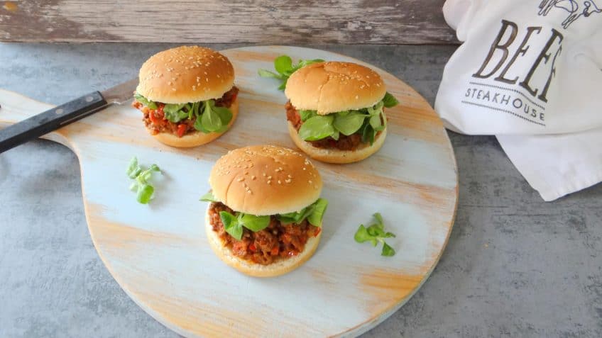 Amerikaans broodje Sloppy Joe