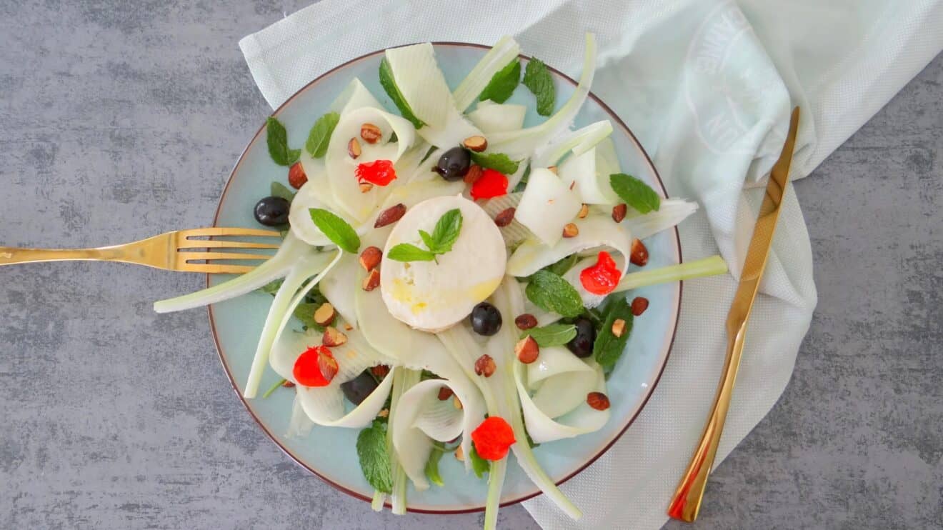 Cumelo en venkelsalade met burrata