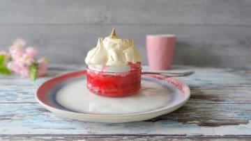 Kruisbessenpotjes met meringue