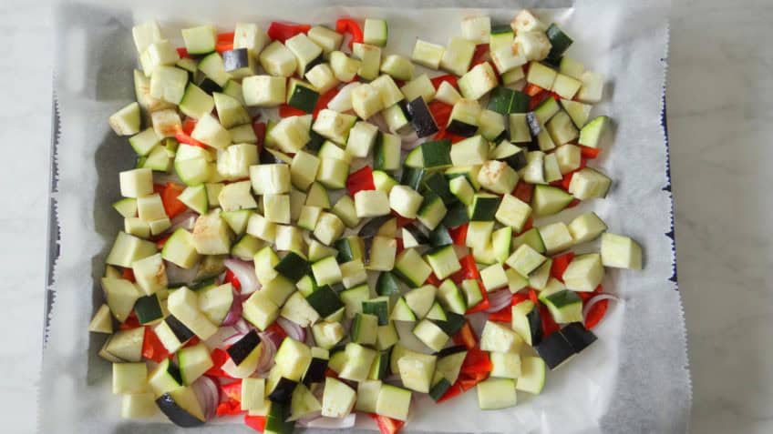 Pasta salade met ratatouille