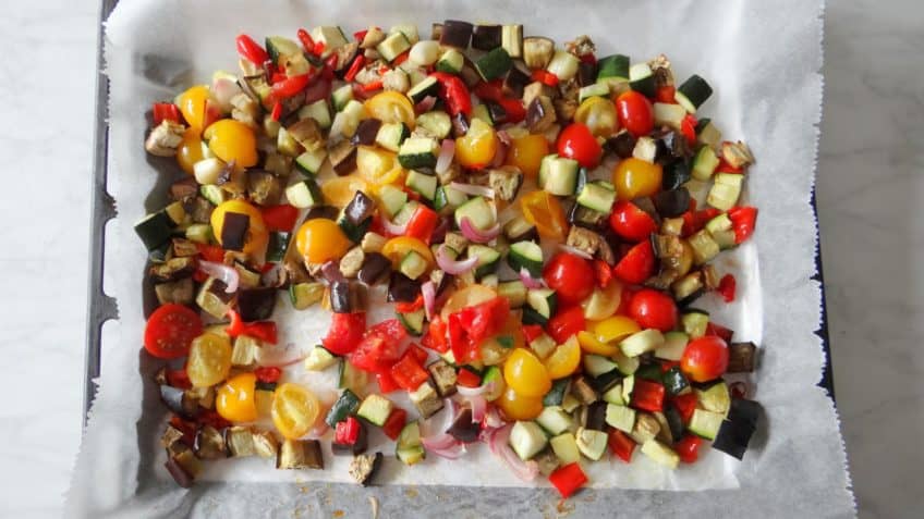 Pasta salade met ratatouille