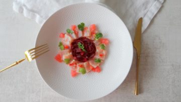 Ceviche van tonijn met grapefruit