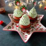 Red velvet Kerst cupcakes