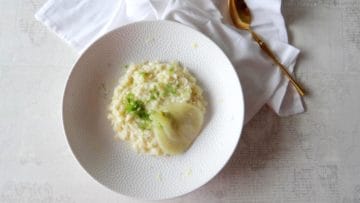 Risotto met venkel, dille en citroen