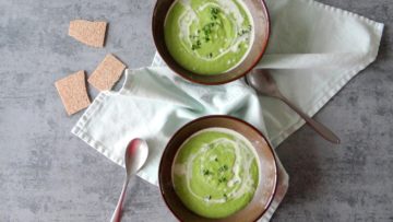 Romige broccoli soep met daslook