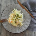 Aardappel koolsalade met ei en spekjes