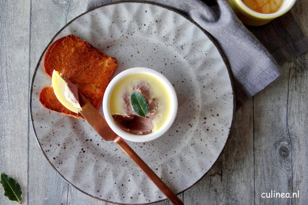 Zelfgemaakte kippenlever paté Culinea.nl;