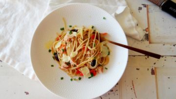 Simpele spaghetti met tonijn