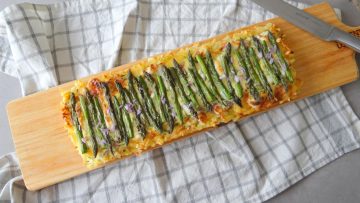 Aspergequiche met kaas