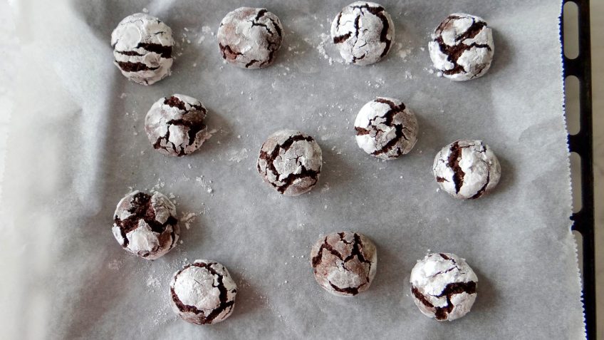 Craquelé chocolade fudge koekjes