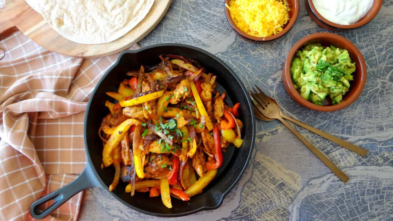 Fajita’s met kip en paprika