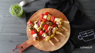 Halloumi spiesjes met krieltjes