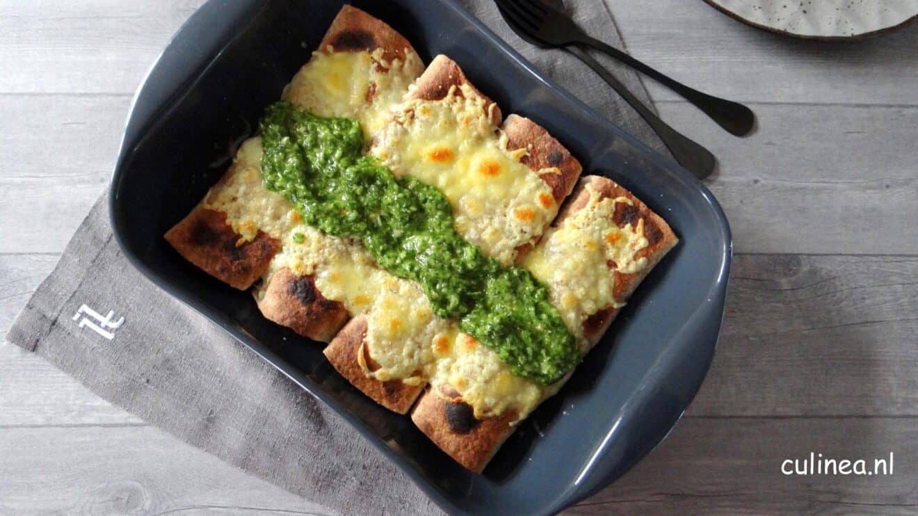 Enchilada met vegetarische kip en groente