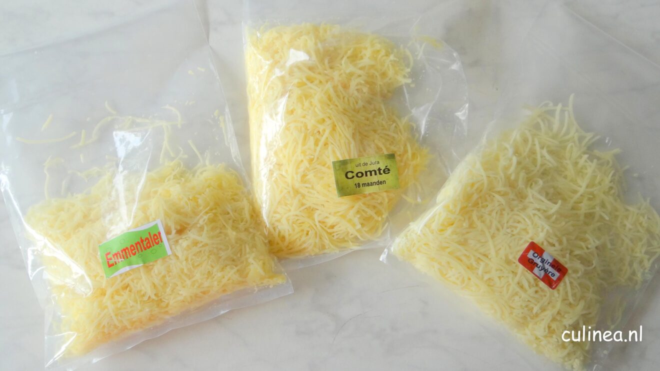 Fondue met drie soorten kaas