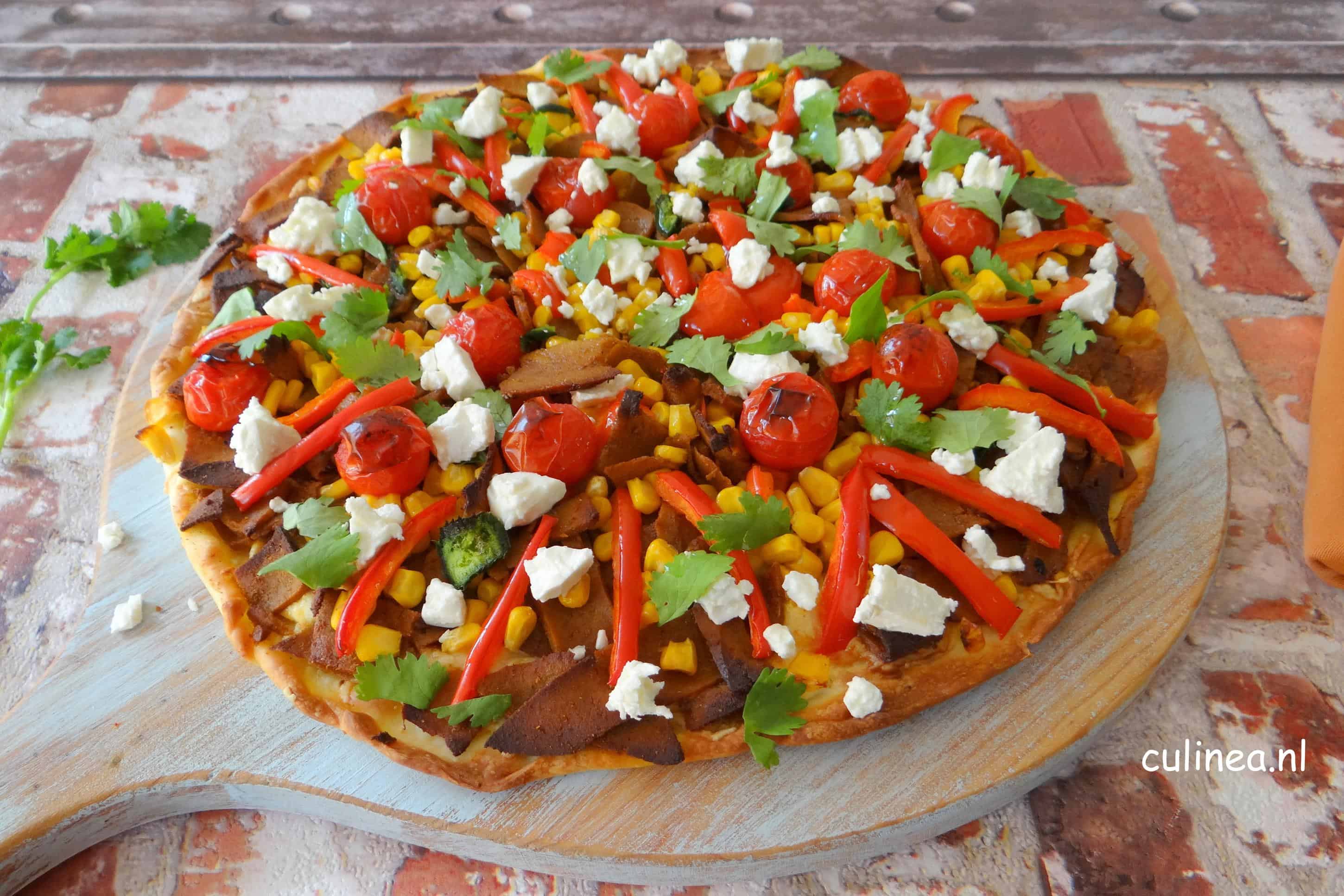 Vegetarische shoarma pizza 8 (Copy) - Culinea.nl;