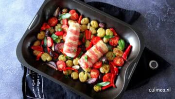 Traybake Italiaanse kabeljauw