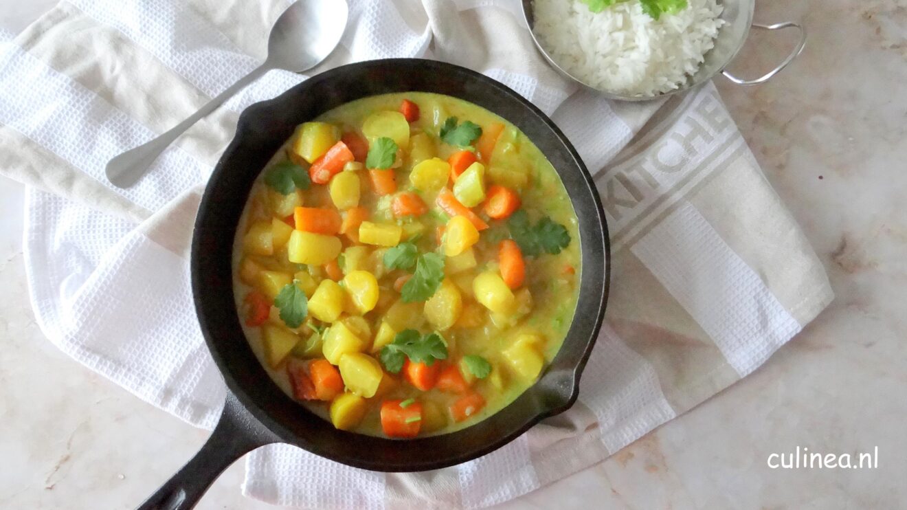 Gele curry van wortelen
