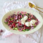 Bietjes salade met kersen en burrata