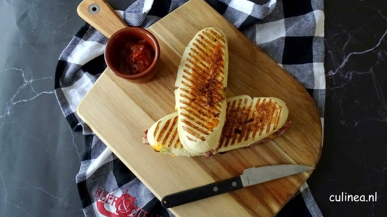 Steak and cheese panini