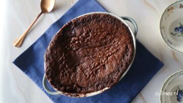 Chocolade brownie pudding