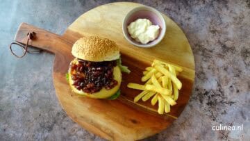 Hamburger met bacon jam